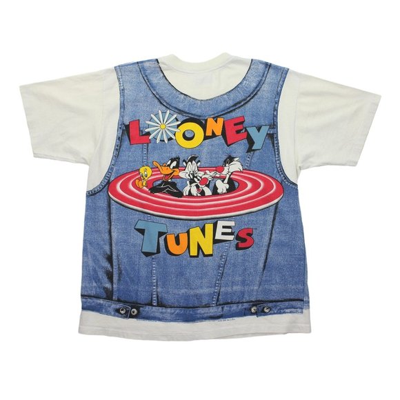 Tweety Vintage 1996 90s All Over Print Single Stitch Looney Tunes Shirt sz L - Picture 2 of 6